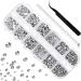 Sularpek 1440 Pcs Rhinestones Nail Gems Flat Back Gems Crystal Nail Art Rhinestones with Pick Up Tweezers and Rhinestone Picker Dotting Pen Nail Art Tools for Crafts Nail and Face
