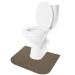 Resilia Rounded Commode Potty Training Mats - Super-Absorbent Toilet Training Rug For Kids, Universal Bathroom Protector Pads, 2-Pack, Tan Tan 1 Count (Pack of 2)