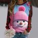 Women's Christmas Snowman & Penguin Print Sweatshirt - Pink XL - Buy Online on SooperMarket.com