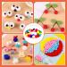 300Pcs Multi-Colored Pom Poms with Double Sided Tabs | Soft & Fluffy Puff Balls 10-20mm for Kids DIY Crafts - Buy Online on SooperMarket.com