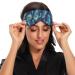 Adjustable Light Blocking Eye Mask for Deep Sleep - Haskirky Adult Men and Women Travel, Yoga, Meditation - Peacock Feather Design - Buy Online on SooperMarket.com