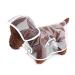 Petcute Hunders coat waterproof pet rain coat with hood transparent PVC breathable dog raincoat with button closure suitable for medium and large dogs XXL white