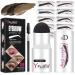 Yfulfill Eyebrow Stencils and Shaping Kit Soft Black Waterproof and Long Lasting with 10pcs Reusable Thin & Thick Eyebrow Stencils for Perfect Brows