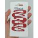 6 PCS Metal Snap Hair Clips - Red Hair Grips 5CM Long - Buy Online on SooperMarket.com
