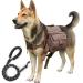 Dog Backpack Harness Dog Hiking Backpack with Dog Leash Travel Camping Saddle Bag Rucksack for Medium & Large Dog (Medium Dark Yellow) Medium Dark Yellow