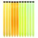 12 Pcs Colored Hair Extensions Colorful Clip in Hair Extensions 22 inch Synthetic Straight Hair Extensions for Kids Girls Women Bright yellow