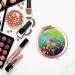 iampanda Compact Rose Gold Mirror for Women - Portable Round Makeup Mirror with 2X Magnifying for Purse - Watercolor Nature Landscape Floral Design - Buy Online on SooperMarket.com