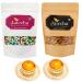 Jaiccha Ghasitaram Diwali Gifts Chocolate - Pack of 2 Stone Chocolate and Almond Pouches Small 200 GMS with 2 T-Lites