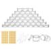 5ml jaws with lids 42 pieces small crucible with labels and spatula mini cream container transparent doses for samples cosmetics lip cream nail art
