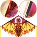 Dragon Kite for Kids and Adults - Easy-to-Fly Delta Beach Kite with 300ft String - Fiery Colors - Buy Online on SooperMarket.com