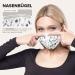 HARD 100 Piece Disposable Face Masks | Made in Germany | CE Certified | Triple Layer Filtration | Floral Design | Elastic Earloops | Adults | 17.5cm x 9.5cm - Buy Online on SooperMarket.com