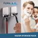 Flywave Shaver Bracket - 4 Piece Self-Adhesive Stainless Steel Razor Holder for Bathroom Kitchen & Bedroom - Buy Online on SooperMarket.com