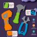 Sperric Silicone Teething Toy Tools Set for Babies 0-6 Months - Hammer, Pliers, Drill - 3pcs for Boys and Girls - Double-Sided Texture for Gum Soothing - Green/Orange/Blue - Buy Online on SooperMarket.com