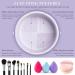 3 in 1 Silicone Makeup Brush Cleaner Bowl - Drying Holder & Cleaning Mat Tool for Cosmetic Brushes | International Shipping Available - Buy Online on SooperMarket.com
