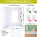 Baby Safety Outlet Cover Box - Double Lock for Toddler Proofing - Easy Operation - 3 Step Install - Extra Space for Plugs & Adapters - White (1 Count) - Buy Online on SooperMarket.com