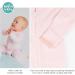 100% Cotton Double Zip Baby Sleepsuit Romper, Pink Stripe, 3-6 Months - Gender Neutral Footless Onesie with Fold Over Cuffs - Buy Online on SooperMarket.com
