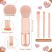 Small Travel Brush Makeup Set - 4 in 1 Portable Mini Lip, Foundation, Blending Powder, Eye Shadow Brushes for Women - Buy Online on SooperMarket.com