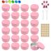 24 pieces of jaws pink aluminum empty jar cosmetics can trip round trip cream cans mini cans empty cans of lip balm for lip balm lotion cream masks mini candles cosmetics pink