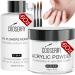 Cooserry 6oz Acrylic Nail Powder and Monomer Liquid Set - Clear Nail Kit with Professional Acrylic Brush for Beginners Acrylic Nail Extention French Nail Art at Home & as a Christmas Gift