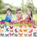100 Colorful Waterproof Butterfly Temporary Tattoos - Watercolor Flower & Butterfly Stickers for Women, Kids - Body & Face Decoration, Party Favor - Buy Online on SooperMarket.com