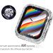 Surace Bling Apple Watch Case 44mm with Screen Protector - 300 Crystal Diamond Tempered Glass Cover for Apple Watch Series 6/5/4/3/2/1 - Silver - Buy Online on SooperMarket.com
