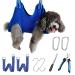 Ovtexzog Dog care hammock harness dog yards for claw cutting hanging hammock retention bag for dogs for claw cutting/claw care (extra small 6kg max/blue)