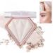 Face Glitter Blush Highlighter Makeup Contour Palette Highlighters Blush Makeup Long Lasting Lightweight Shimmer Glitter Highlighters Powder Contour Makeup Palette for Face & Body-01Pearl White