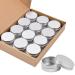 Aluminum Tins Sopito 24 Pieces 15ml Aluminum Empty Round Tins for Lip Balm Cosmetic Cream Mini Candles Craft Jewelry