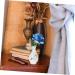 Ciieeo Desktop Decor Office Plants Hydroponics Holder Vase Table Container Decorative Desk Home Delicate White 7X13CM - Buy Online on SooperMarket.com