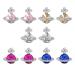 WLLHYF 10Pcs Planet Nail Rhinestones Charms  Alloy Diamond Crystal Luxury Nail Charms 3D Shiny Saturn Shape Nail Art DIY Crafts Nail Art Accessories for Women Girls