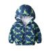 JinBei Jacket Boy Toddler Kids Hooded Jackets Baby Waterproof Windbreaker Hooded Zip Windproof Long Sleeve Coat Cloak Sunscreen Outwear Raincoat Cartoons Thick Clothes Soft Light and Thin 1-7 Years 120 Dinosaure