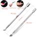 Stainless Steel Cuticle Pusher and Clipper Set - Dual Head Pusher Remover Kit for Nail Care and Gel Polish Removal - Buy Online on SooperMarket.com
