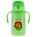 Stephen Joseph  Stainless Steel Double Wall Bottle with Handles and Weighted Straw  Training Cup  Zoo Zoo 1 Count (Pack of 1)