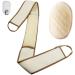 50 Inch Extra Long Back Scrubber Natural Loofah Exfoliating Back Scrubber & Real Loofah Sponge Pads Deep Clean & Rejuvenate Your Skin for Men and Women with Adhesive Hook
