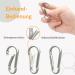 Premium Karabiner Set (60mm 80mm 100mm) - Heavy-Duty Snap Lock Steel Carabiners for Camping Hiking & Key Rings (10-Pack Up to 350kg) - Buy Online on SooperMarket.com