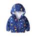 JinBei Jacket Boy Toddler Kids Hooded Jackets Baby Waterproof Windbreaker Hooded Zip Windproof Long Sleeve Coat Cloak Sunscreen Outwear Raincoat Cartoons Thick Clothes Soft Light and Thin 1-7 Years 110 Voiture