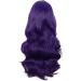 MapofBeauty 28 Charming Women Long Curly Synthetic Wig with Side Bangs in Dark Purple - Buy Online on SooperMarket.com