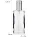 Fantasia Empty Perfume Bottle with Atomizer - 100ml Clear Glass Flakon Refillable Oval Design Silver Cap - Perfect for DIY Fragrance - Buy Online on SooperMarket.com