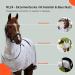 RL24 Eczema Ceiling for Horses - Silver Gray | Insect Protection Fine-Meshed Tissue Double Front Closure & Leg Cords | 115cm Outdoor Ceiling - Buy Online on SooperMarket.com