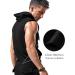 Babioboa Men's Tank Top Gym Hoodie - Sleeveless Fitness Bodybuilding Muscle Shirt with Pockets - Black L - Buy Online on SooperMarket.com