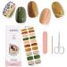 Kalolary Gel Nail Polish Strips Nail Gel Art Sticker Waterproof Full Nail Wraps Decal Sets with Scissors Nail File and Stick for Women Girls Nail Art Decor (UV/LED Lamp Required)-15