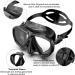 Adults' Snorkel Set with Anti-Fog Spray | Adjustable Panoramic Swim Mask | Dry Top Snorkel Kit for Diving and Swimming | Tempered Glass Scuba Mask in Black - Buy Online on SooperMarket.com