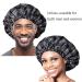 BONNET QUEEN Silk Satin Hair Bonnet for Sleeping - Double Layer Reversible Night Sleep Cap for Curly Hair - Buy Online on SooperMarket.com