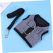 Minkissy 3pcs Bunny Vest Dress for Small Animals | Guinea Pig & Hedgehog Clothes | Soft Ferrope Harness & Lead Vest | Gray & Black - Buy Online on SooperMarket.com