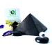 Heka Naturals 8cm Polished Shungite Pyramid Healing Crystal for Home Decor - Chakra Meditation & Negative Energy Protection - Buy Online on SooperMarket.com
