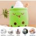 DAWRIS Bubble Tea Plush Pillow - Cute Bubble Milk Tea Cup Shaped Hugging Cushion Toy (Green) - Buy Online on SooperMarket.com