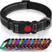 Taglory dog collar soft padded neoprene nylon dog collar for large dogs adjustable and reflective for training black l (1 Pack) black