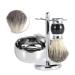 Professional Mens Shaving Kit: Faux Badger Hair Brush Alloy Soap Bowl & Stand Holder - Perfect for a Luxurious Grooming Experience - Buy Online on SooperMarket.com