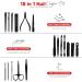 Kichly 18-Part Manicure Set for Women & Men - Nail Tools & Accessories with Travel Case - Nail Clip Set & Scissors (Red/Black) - Buy Online on SooperMarket.com