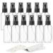 ZEJIA 1 oz Spray Bottle 12 Pack Mini Spray Bottles 30ml Small Spray Bottle Fine Mist Spray Bottles for Essential Oils Travel Perfumes with Stickers Tissues Droppers 30ml-12pcs Black